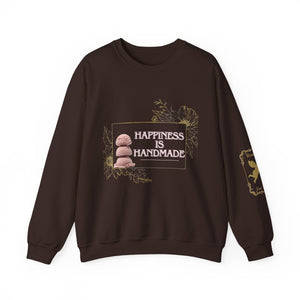 Happiness is Handmade Crewneck Sweatshirt - Cozy Unisex Heavy Blend